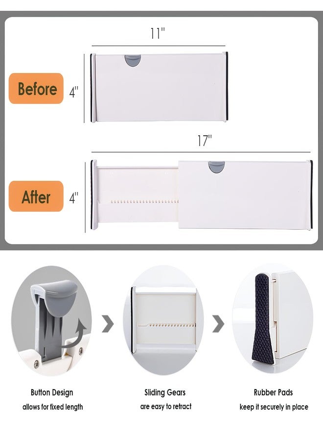 Kingrol 8 Pack Expandable Drawer Organizers Dividers with Nonslip Ends, Household Separators for Kitchen Utensils Dressers Clothes Craft Office Supplies - Image 3